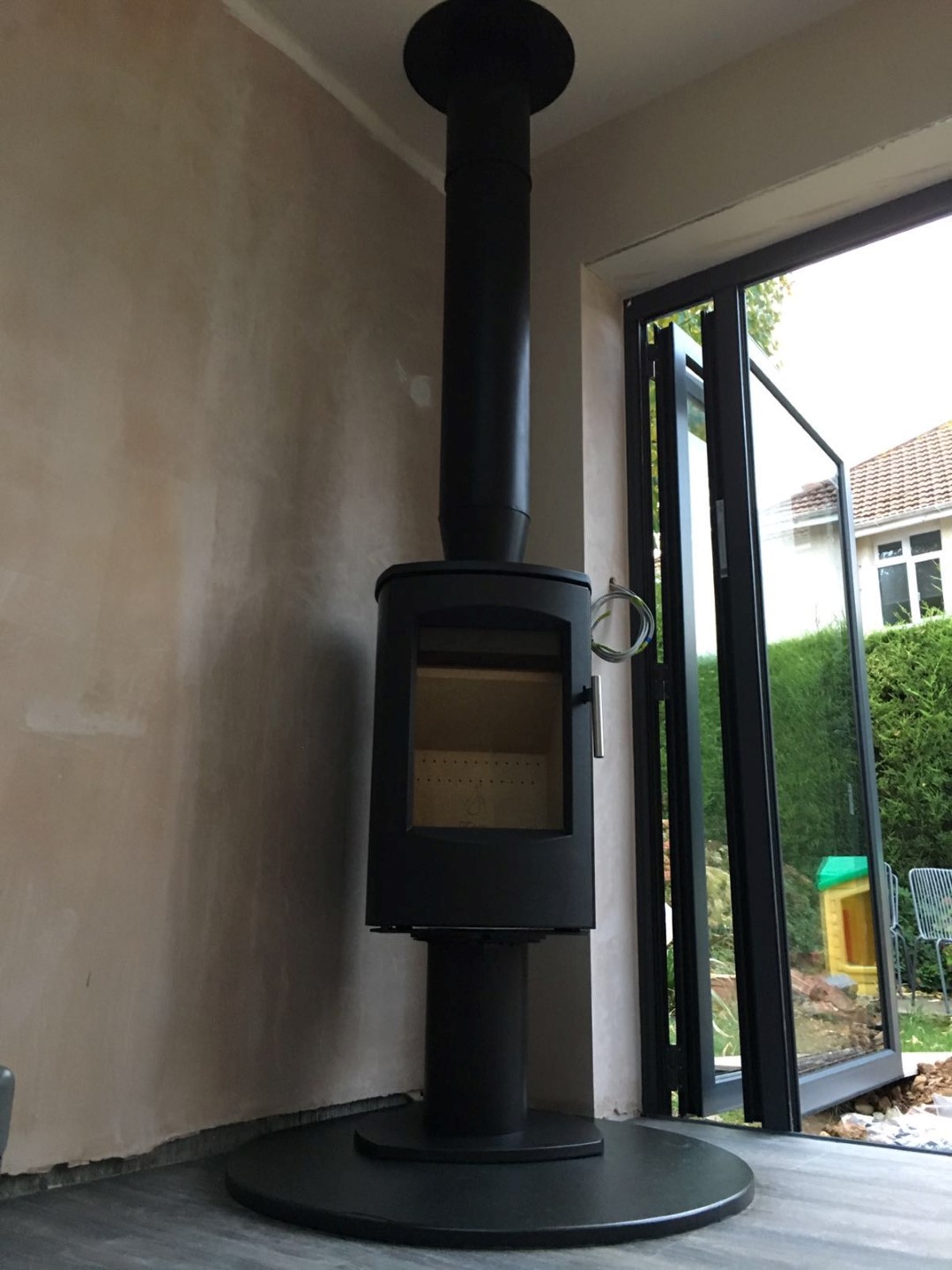 Embers Bristol stove installation in an extension